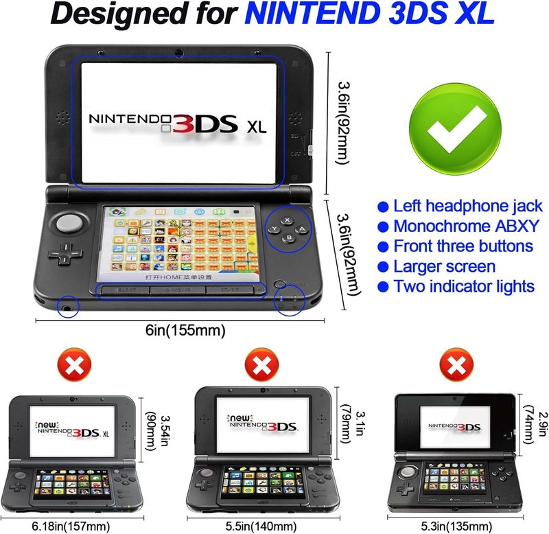 VSEER 3DS XL Case - Ultra Clear Crystal Transparent Hard Shell Protective Case Cover Skin for Nintendo 3DS XL LL - [New Modified Hinge Design] - Image 5